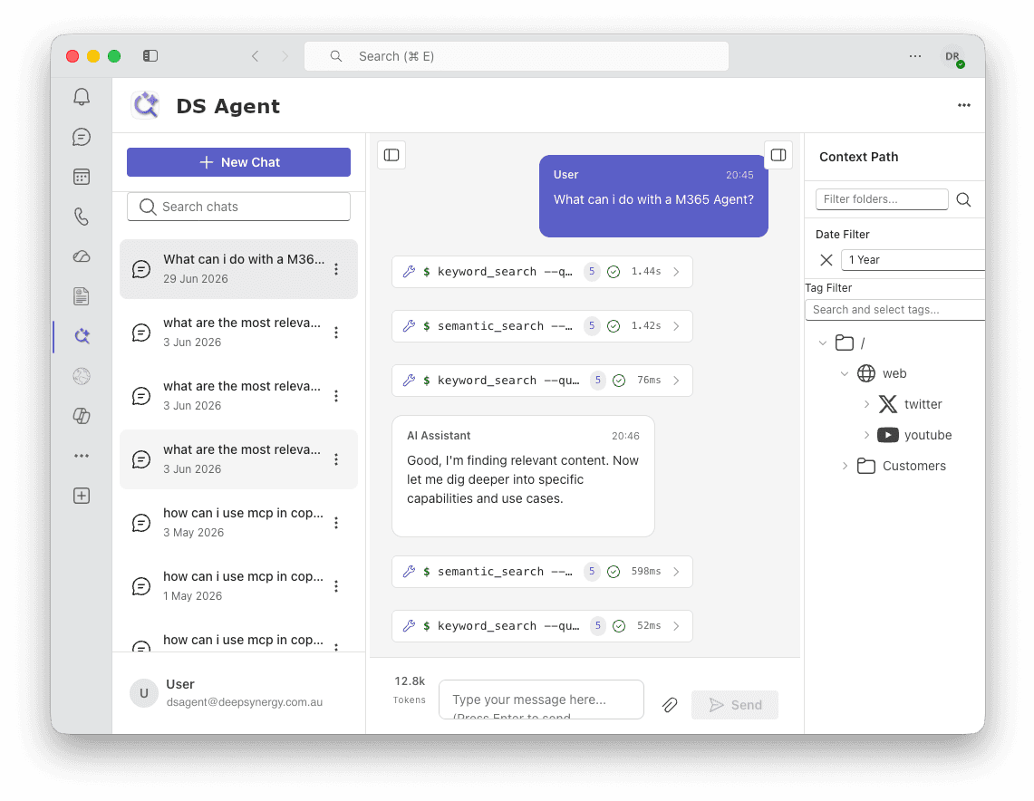 Your branded Company Assistant inside the Microsoft Teams desktop app